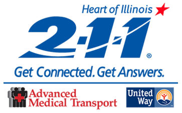 Heart of Illinois 2-1-1 logo