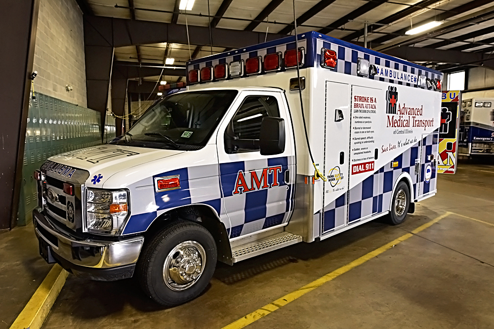 AMT Ambulance in garage