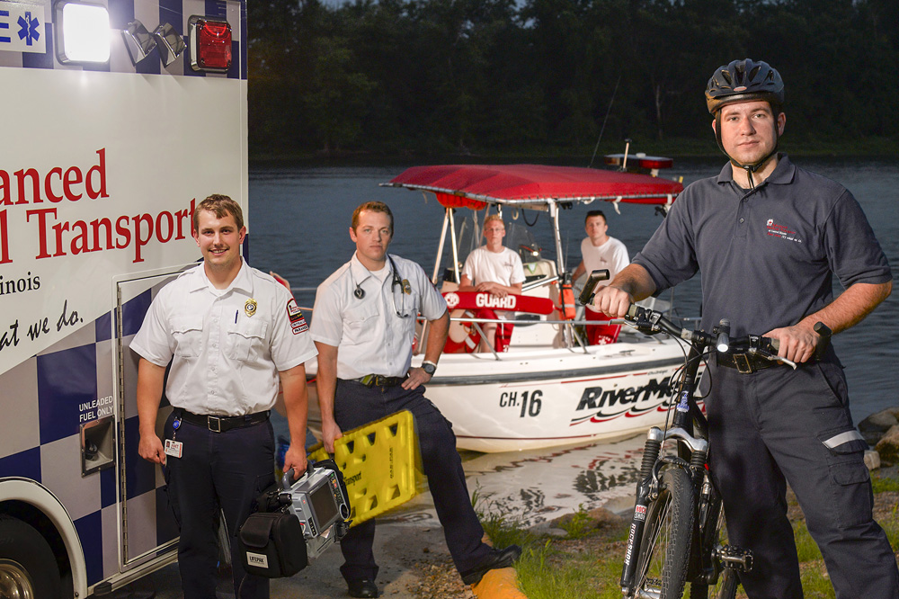 AMT ambulance, boat, and bike crews